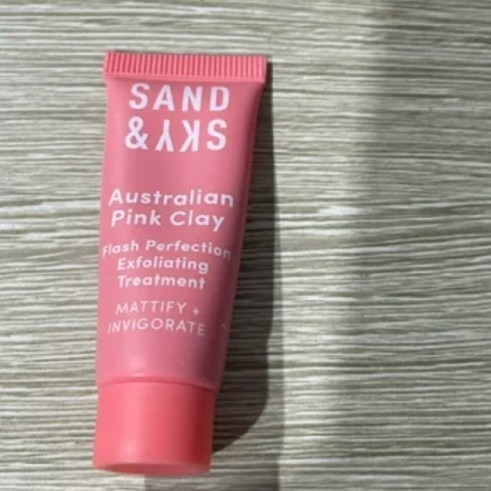 Sand & Sky, Exfoliator Australian Pink Clay, 0.3oz/10g